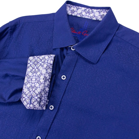 Robert Graham Other - Robert Graham Mens XL Classic Fit LS Flip Cuff‎ Cotton Shirt Paisley Blue